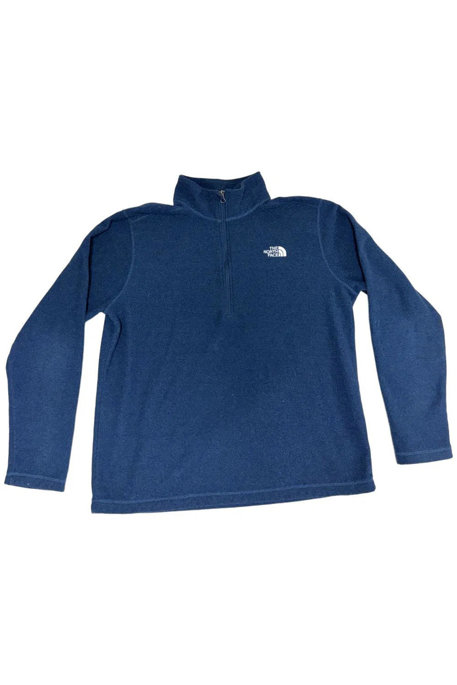 The North Face Men's Textured Cap Rock Fleece 1/4 Zip Pullover Navy